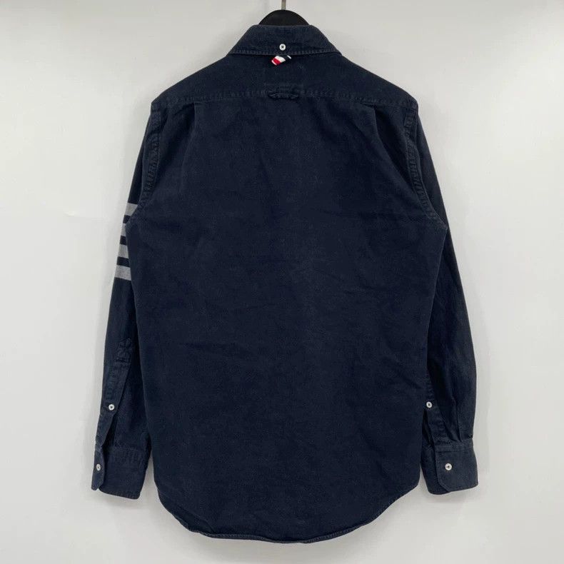 Thom Browne Thom Browne Classic blue and green striped shirt Size US M / EU 48-50 / 2 - 2 Thumbnail