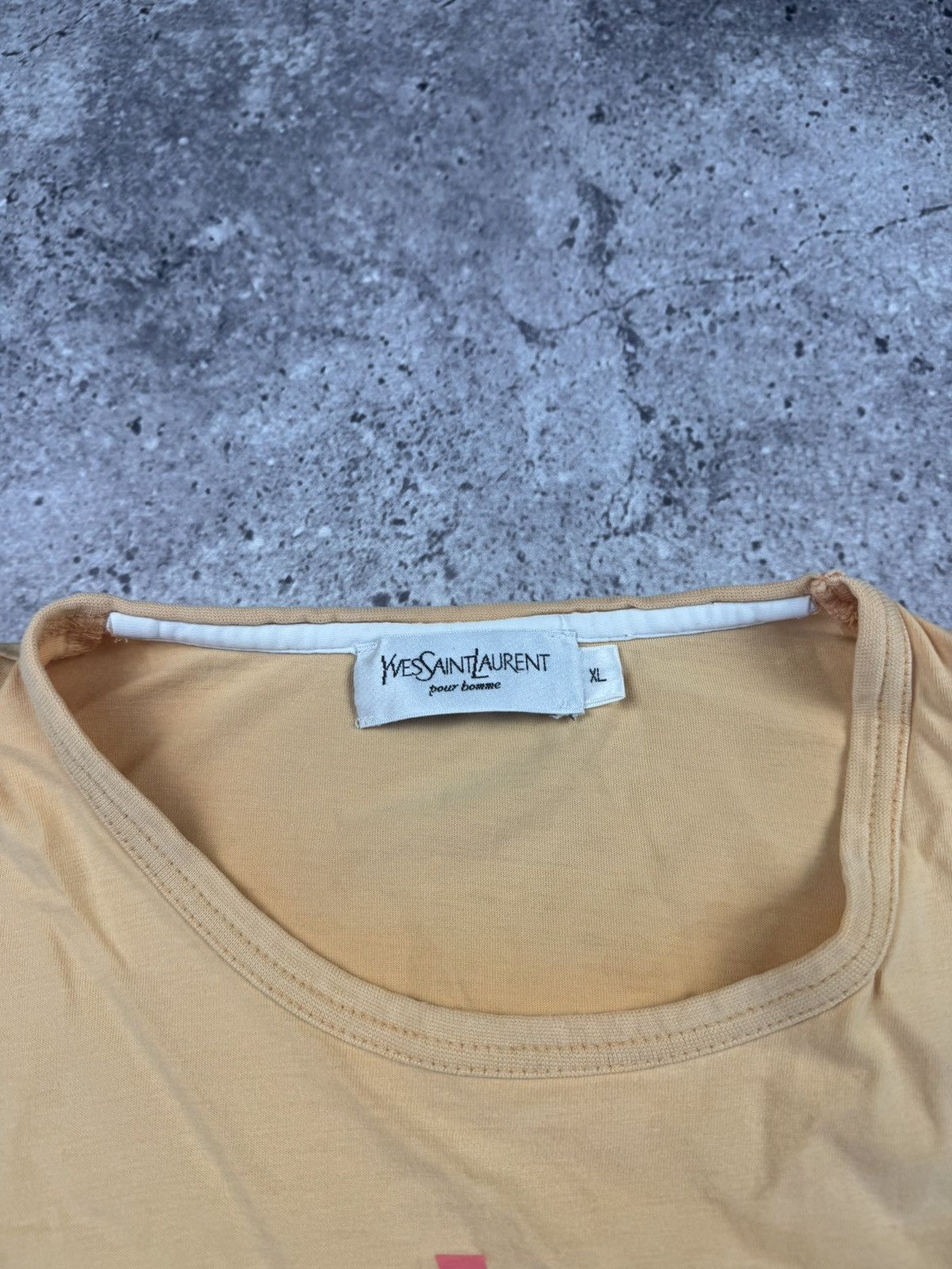 Yves Saint Laurent Yves Saint Laurent Big 3D monogram logo YSL T shirt Peach Size US L / EU 52-54 / 3 - 4 Thumbnail