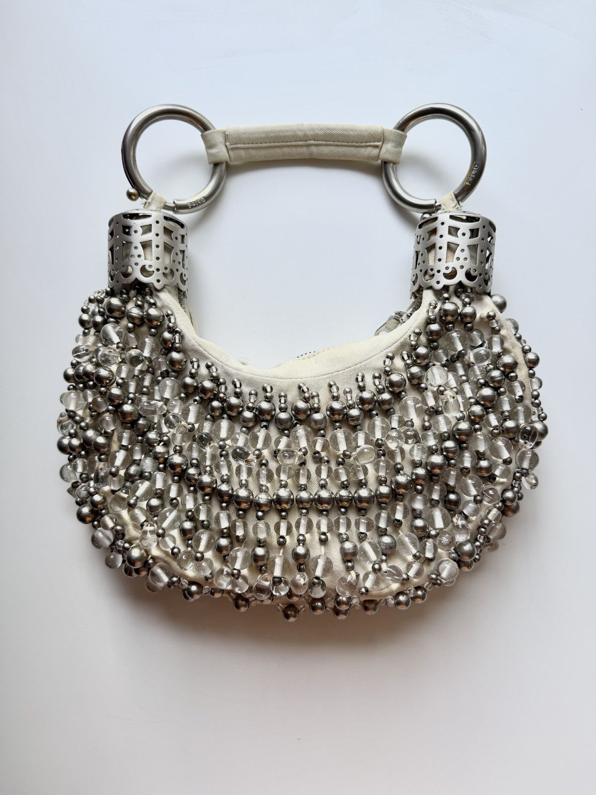 Chloe Chloe Bracelet Bag in Beaded Silver Embellishments Size ONE SIZE - 16 Thumbnail
