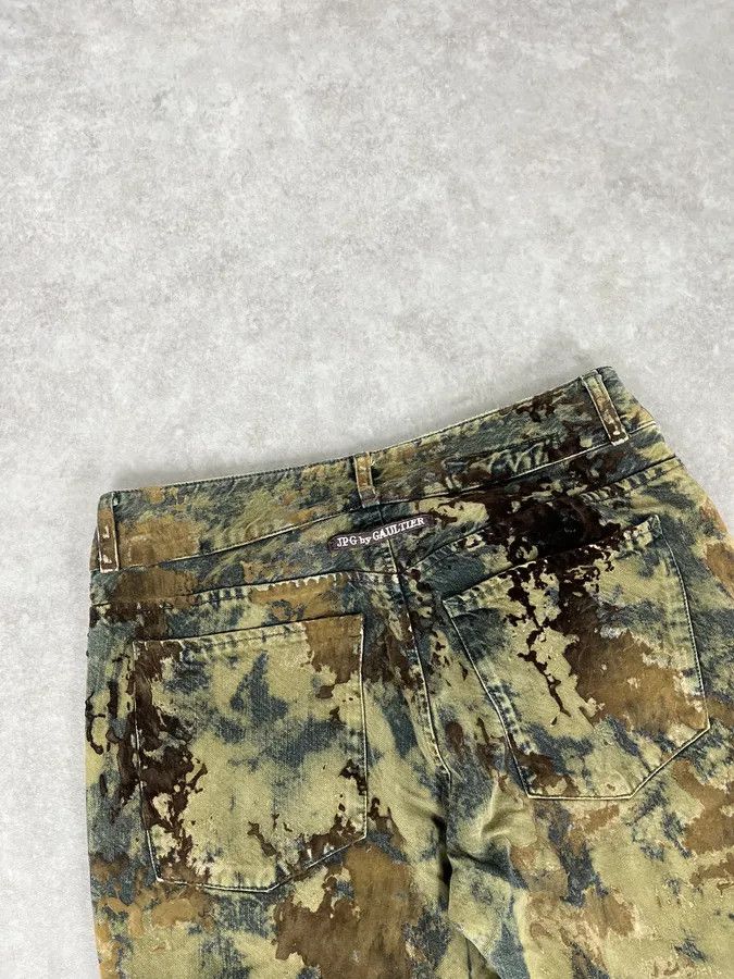 Jean Paul Gaultier 2000s Jean Paul Gaultier Earth Eroded Green Velvet Pants Size 24" / US 00 / IT 34 - 8 Thumbnail