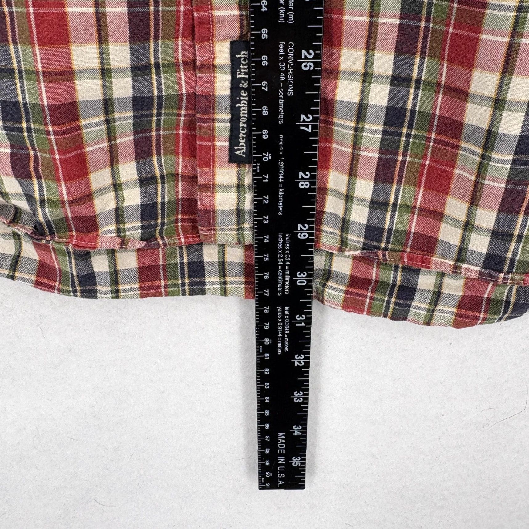 Abercrombie & Fitch Vintage Abercrombie & Fitch Big Shirt Mens Large Red Plaid Short Sleeve VTG Y2K Size US L / EU 52-54 / 3 - 6 Thumbnail