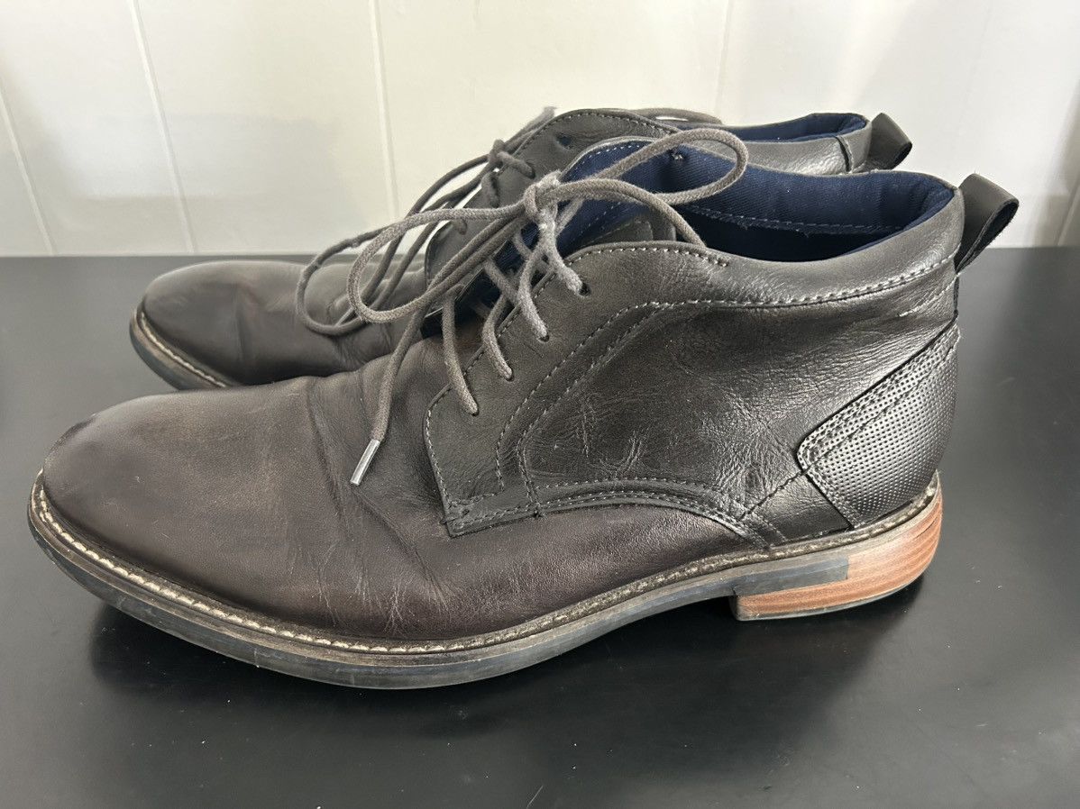 Steve Madden Steve Madden Leather P-Tunder Chukka Shoes Black Brown Sz 9 Size US 9 / EU 42 - 3 Thumbnail