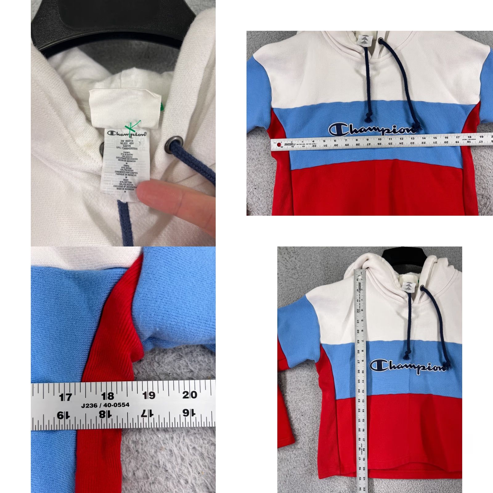 Champion VINTAGE Champion Hoodie Womens Medium Red Flared Sleeve Reverse Weave Casual USA Size M / US 6-8 / IT 42-44 - 8 Thumbnail