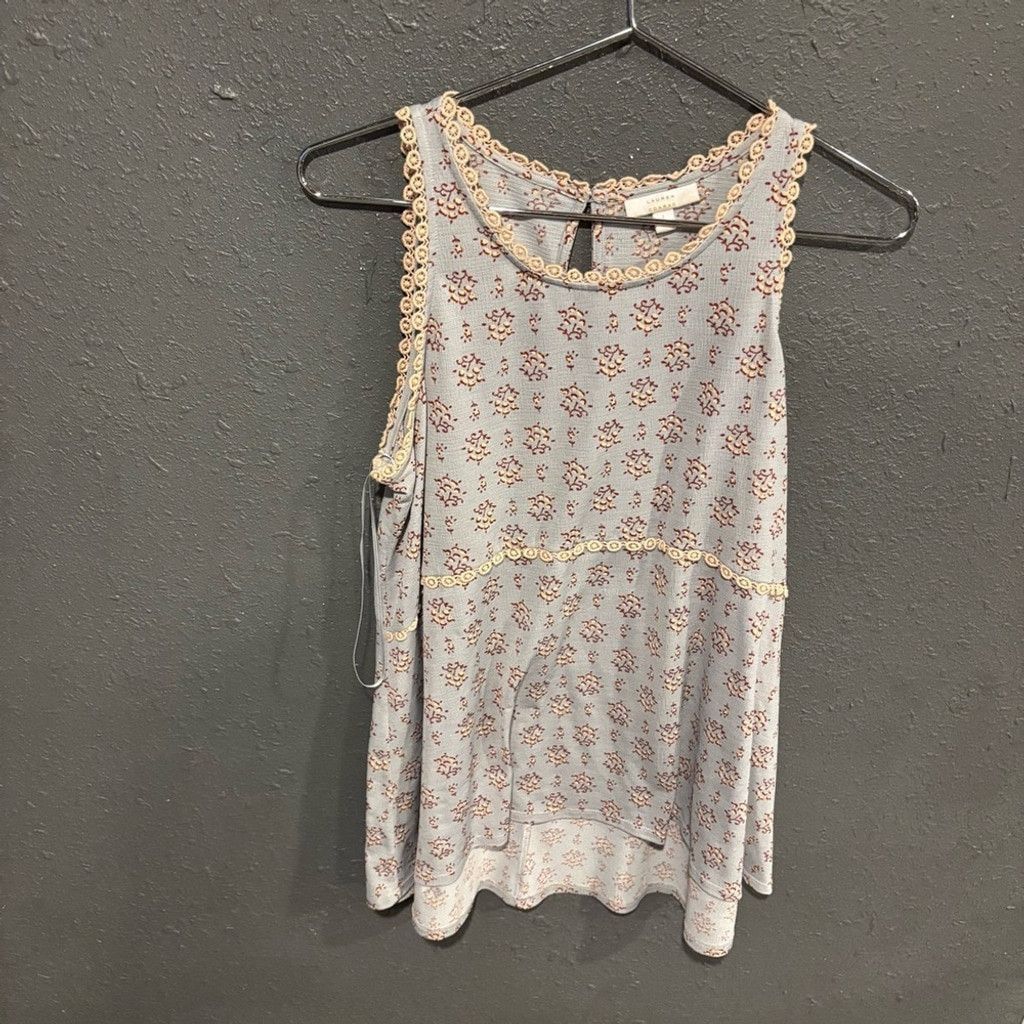 Lauren Conrad Floral Sleeveless Lauren Conrad Blouse Size L / US 10 / IT 46 - 1 Thumbnail