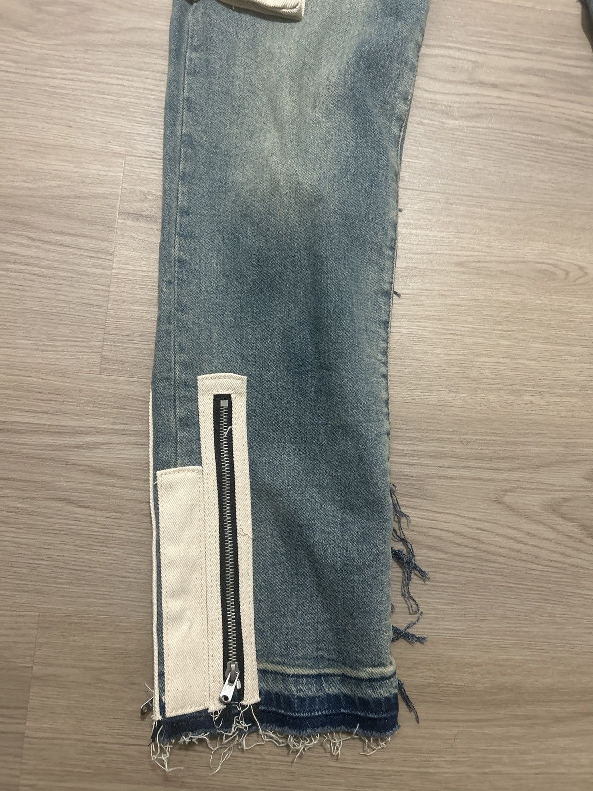 MNML Cargo Pocket Flared Denim Size US 32 / EU 48 - 6 Thumbnail