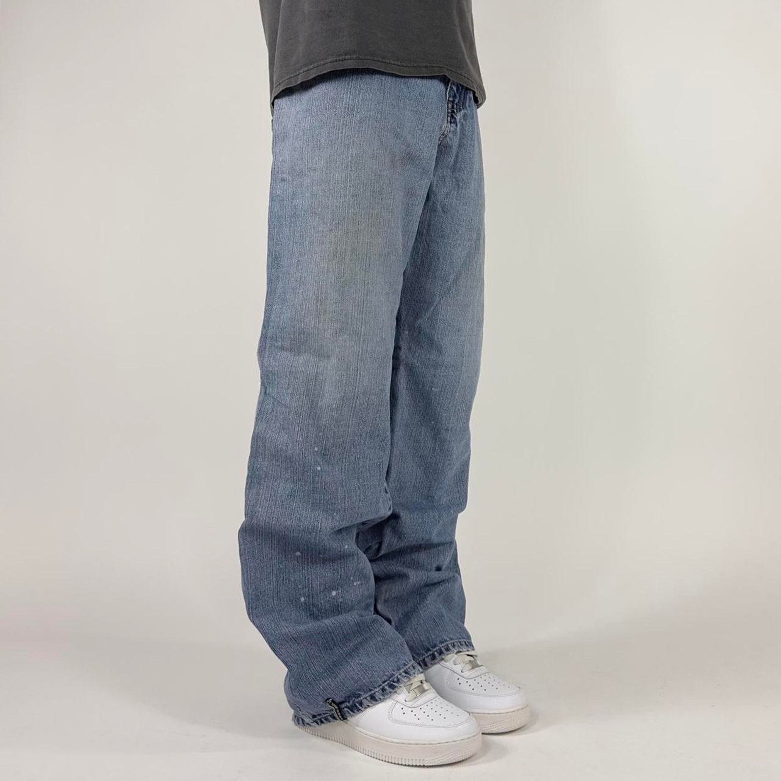 Rocawear × StraightFaded Y2K Rocawear Rave Pipe Wideleg Grunge Denim Streetwear pants Size US 36 / EU 52 - 5 Thumbnail
