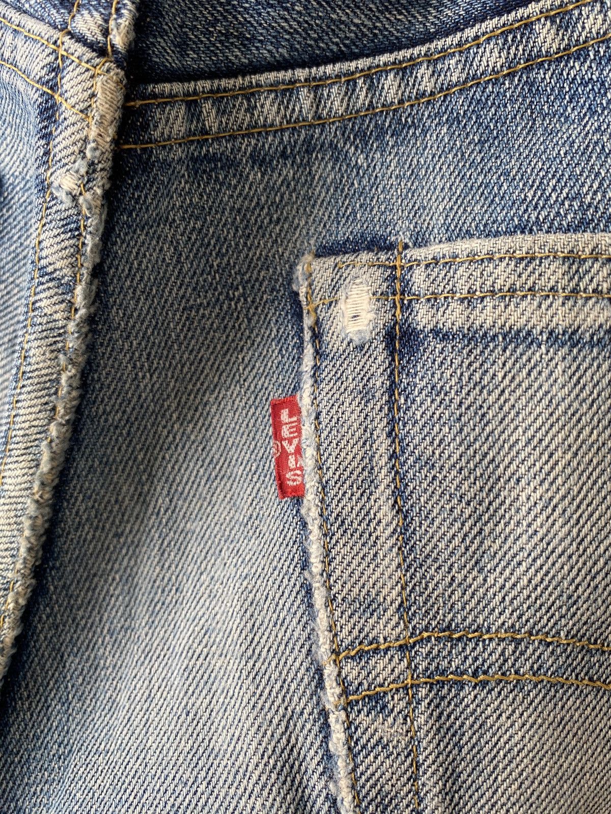 Levi's Vintage 90s Levi’s 503B Selvedge Distressed Denim Size US 29 - 17 Thumbnail