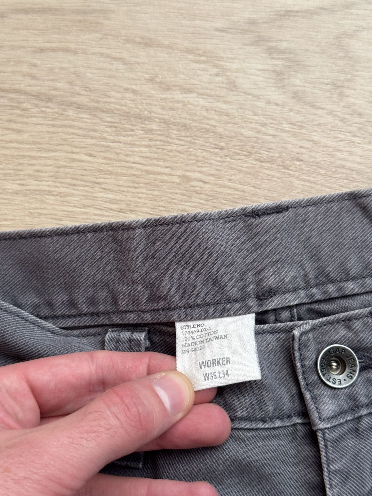 Gap Vintage 00’s GAP y2k Faded Baggy Worker Pants Size US 35 - 7 Thumbnail