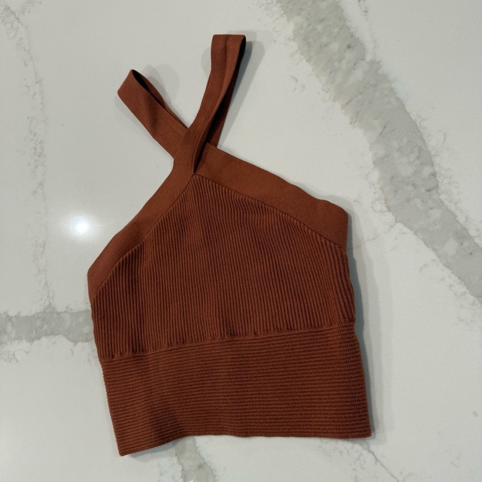 Abercrombie & Fitch Abercrombie & Fitch Ottoman Ribbed Twist Crop Top Womens M Size M / US 6-8 / IT 42-44 - 3 Thumbnail