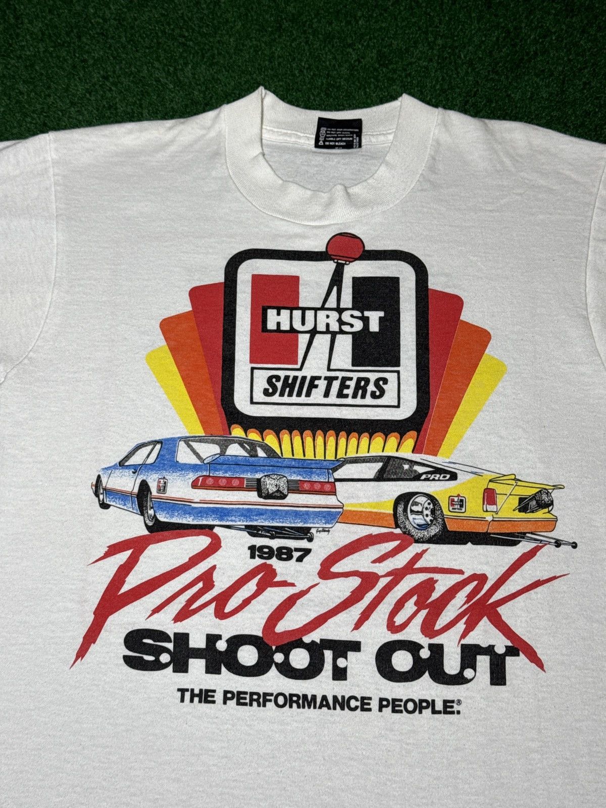 Vintage Hurst Shifters Pro Stock Shoot Out Drag Racing 80s T Shirt Size US S / EU 44-46 / 1 - 2 Thumbnail