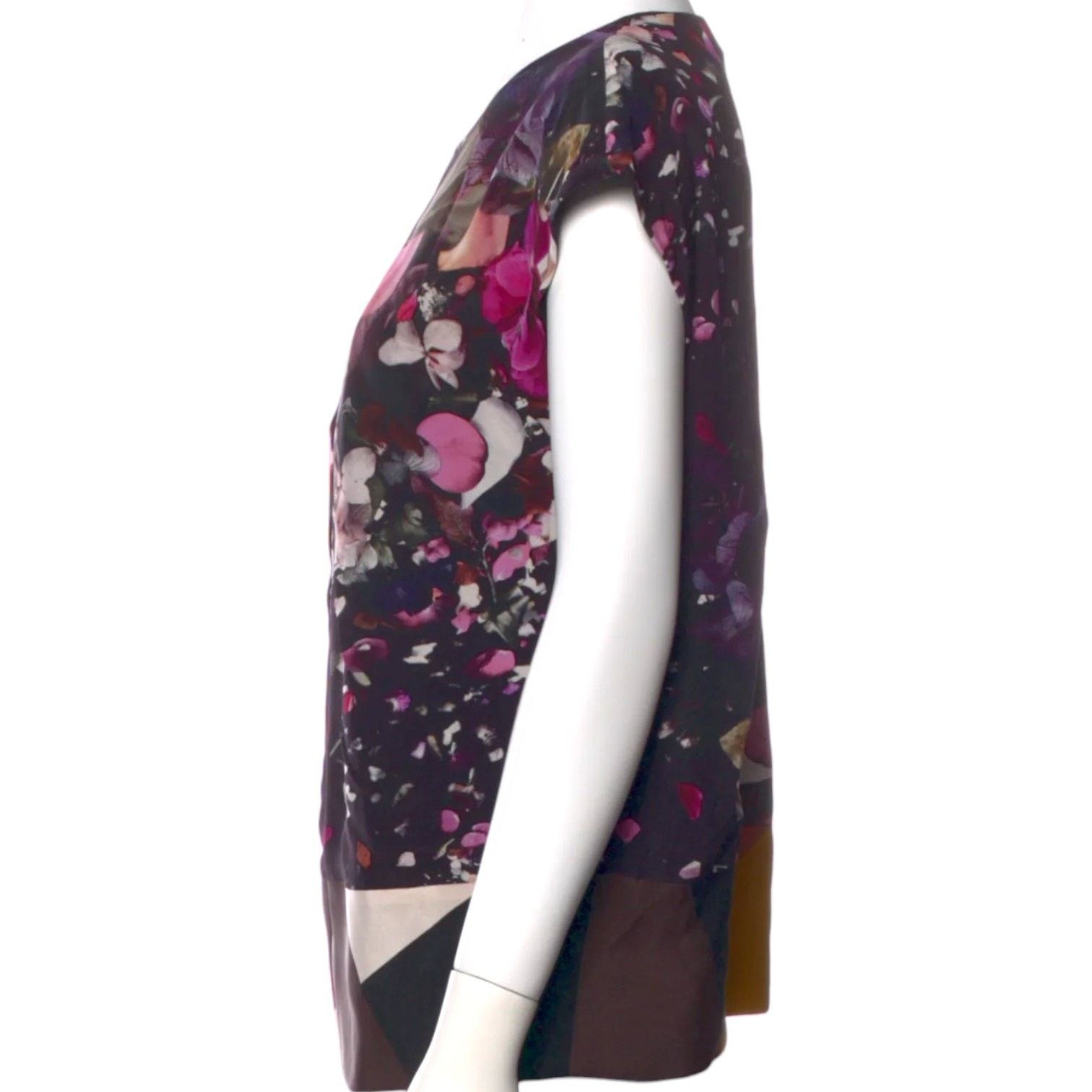 Fendi FENDI Purple Printed Silk Blouse, Medium/IT42 Size M / US 6-8 / IT 42-44 - 6 Thumbnail