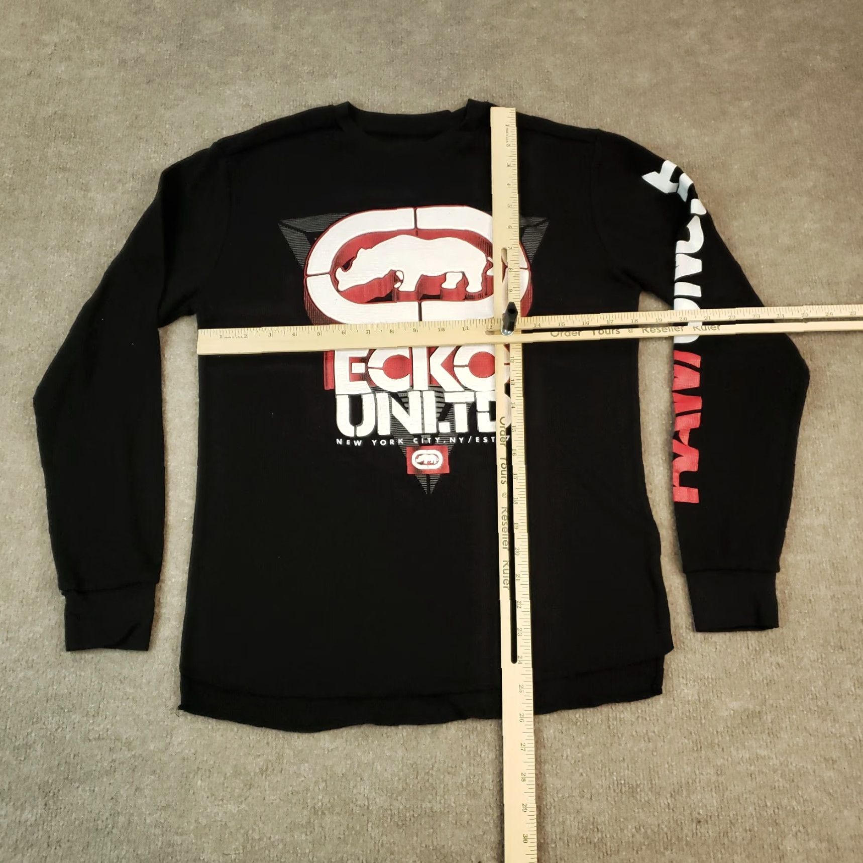 Ecko Unltd. Ecko Unltd. Long Sleeve Graphic T-Shirt Mens Small Black Cotton Size US S / EU 44-46 / 1 - 2 Thumbnail