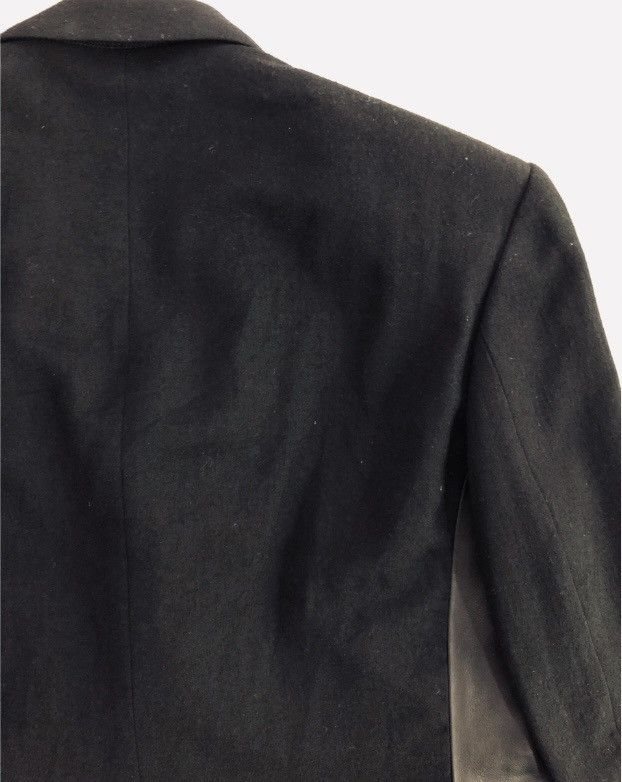Yohji Yamamoto YYPH 🇯🇵 black wool/leather laced front acords ‘08 coat 3 NEW Size 40L - 8 Thumbnail