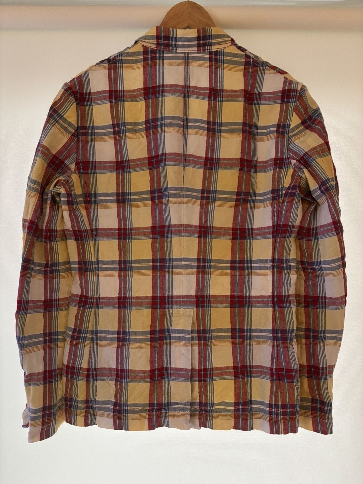 Junya Watanabe Junya Watanabe MAN AD2007 Crinkled Plaid Blazer Size 34S - 8 Thumbnail