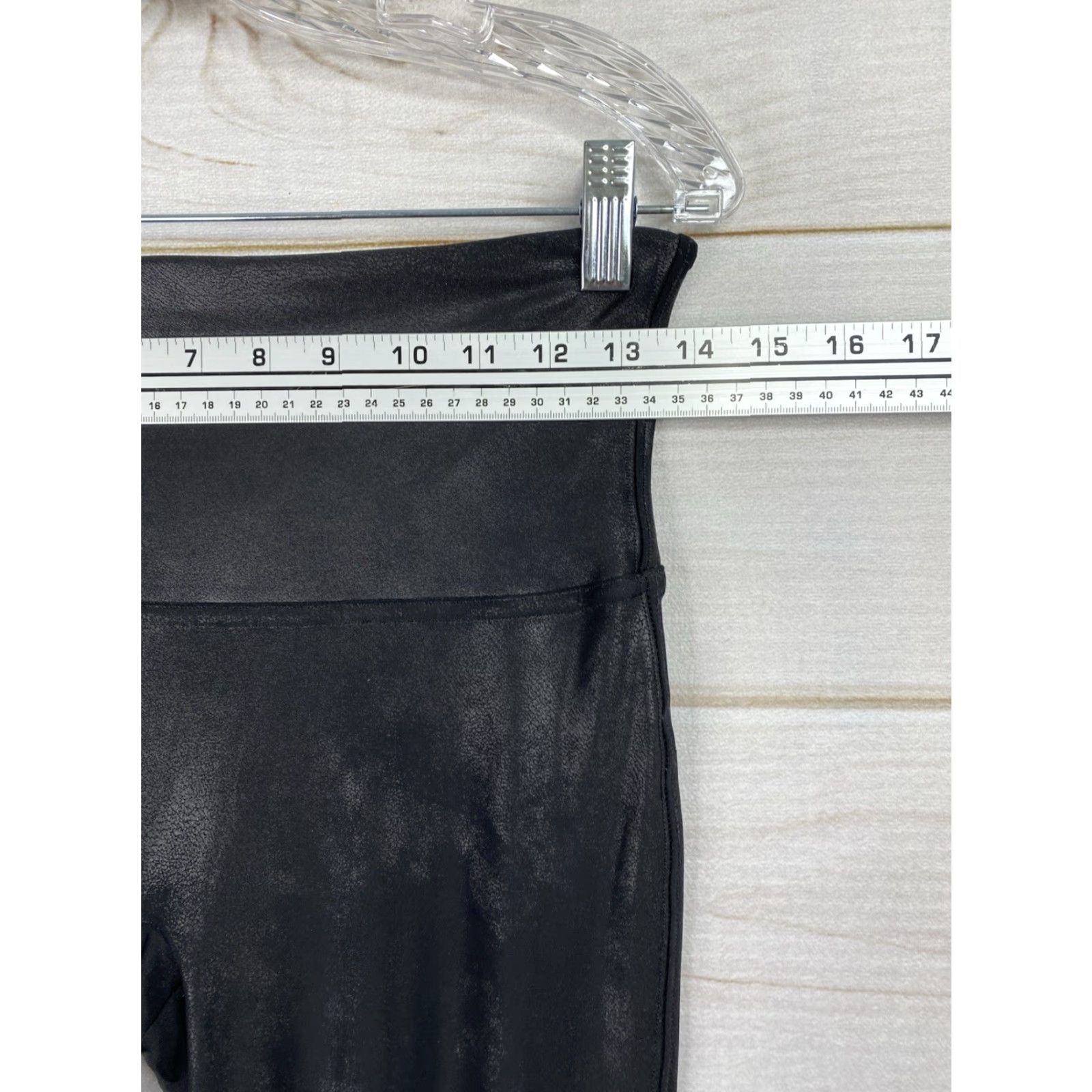 Spanx Spanx Black Faux Leather Coated Leggings Sz L High Rise Shaping Moto Legging Women Bye Size 36" / US 14 / IT 50 - 5 Thumbnail