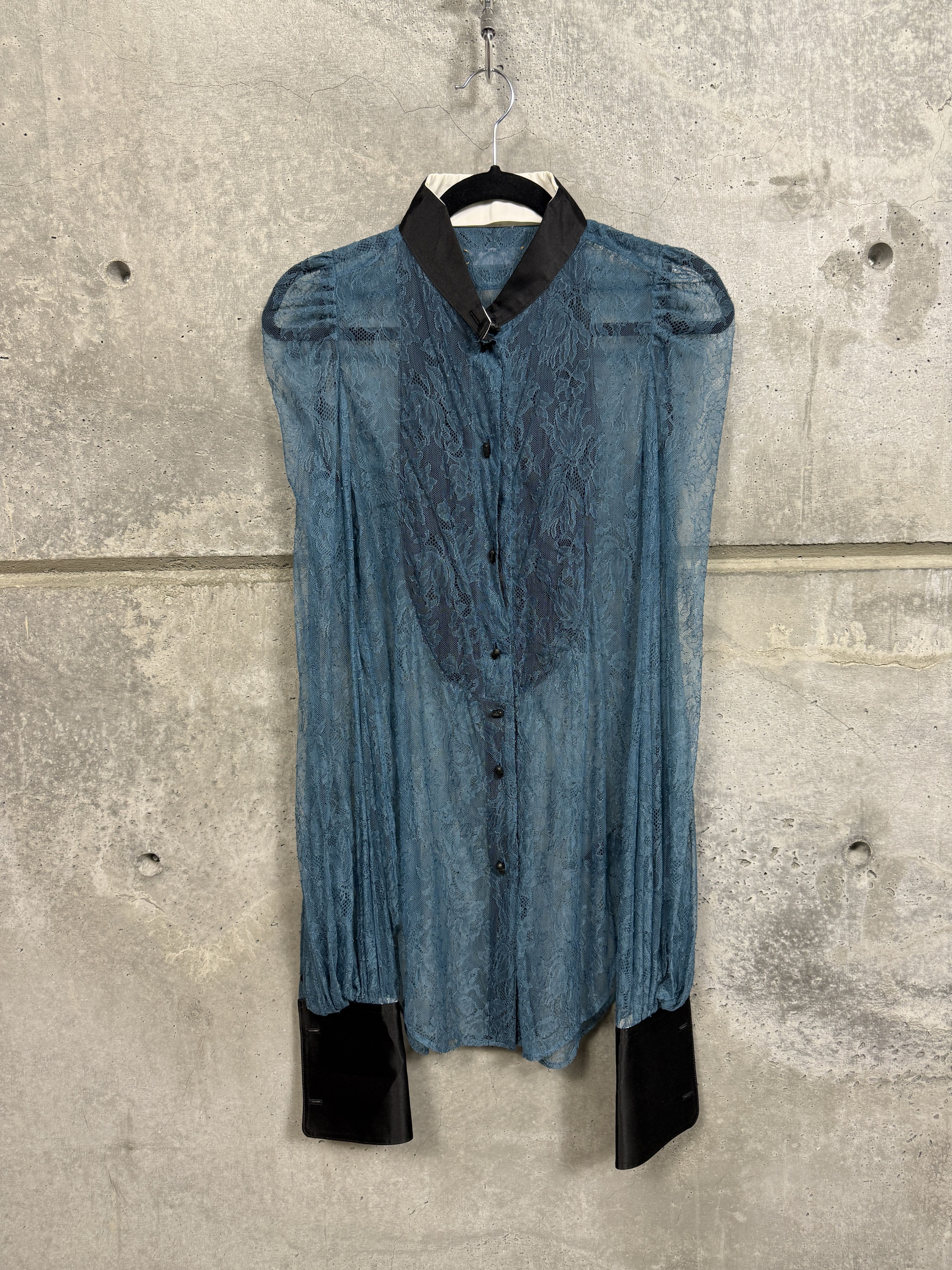 If Six Was Nine TXS-4/W Floral Sheer Button-up Shirt