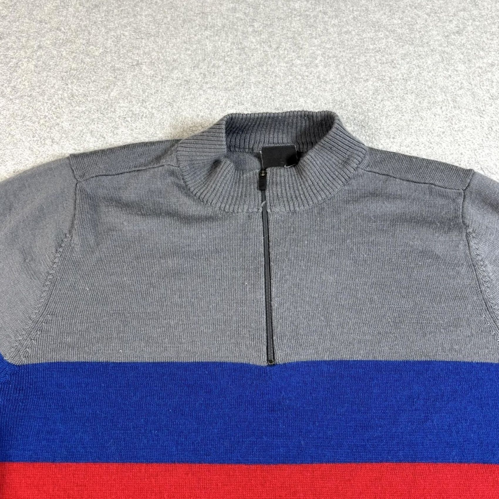 Nike Nike Cycling Merino Wool Sweater Mens Large Gray 1/4 Zip Mock Neck Pockets Bike Size US L / EU 52-54 / 3 - 6 Thumbnail
