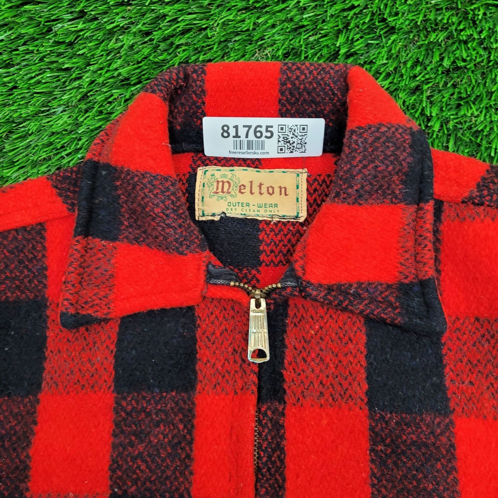 Vintage VTG 50s Melton Buffalo Plaid Wool Hunting Jacket M Talon USA Size US M / EU 48-50 / 2 - 9 Thumbnail