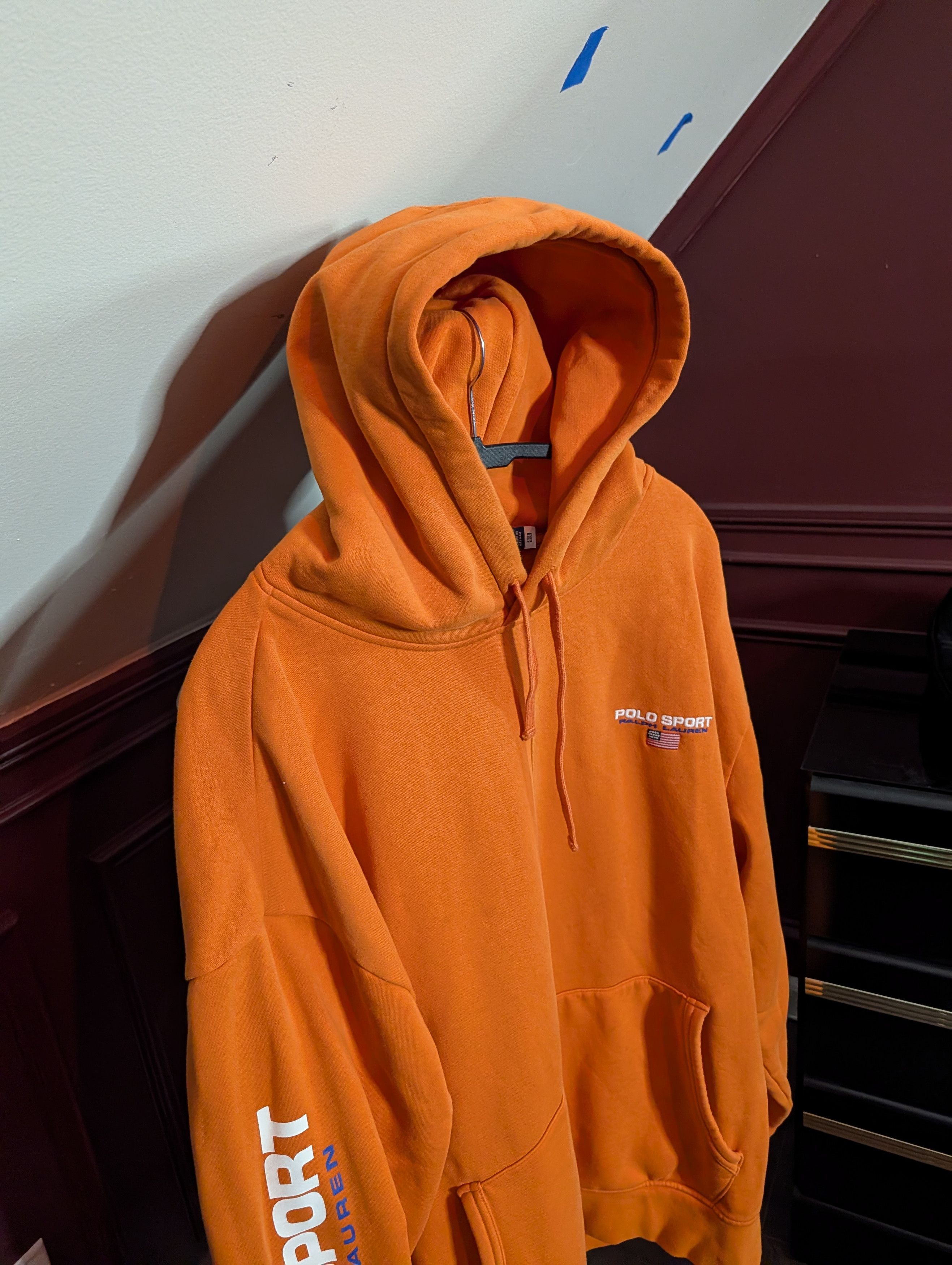 Polo Ralph Lauren POLO SPORT iconic orange logo embroidered hoodie Size US XXL / EU 58 / 5 - 2 Thumbnail