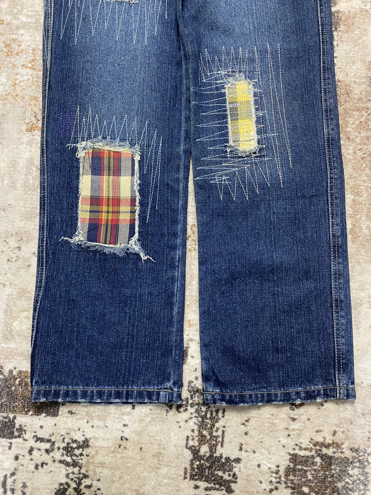 Kapital Reworked Baggy Kapital Style Patchwork Denim Size US 32 / EU 48 - 2 Thumbnail