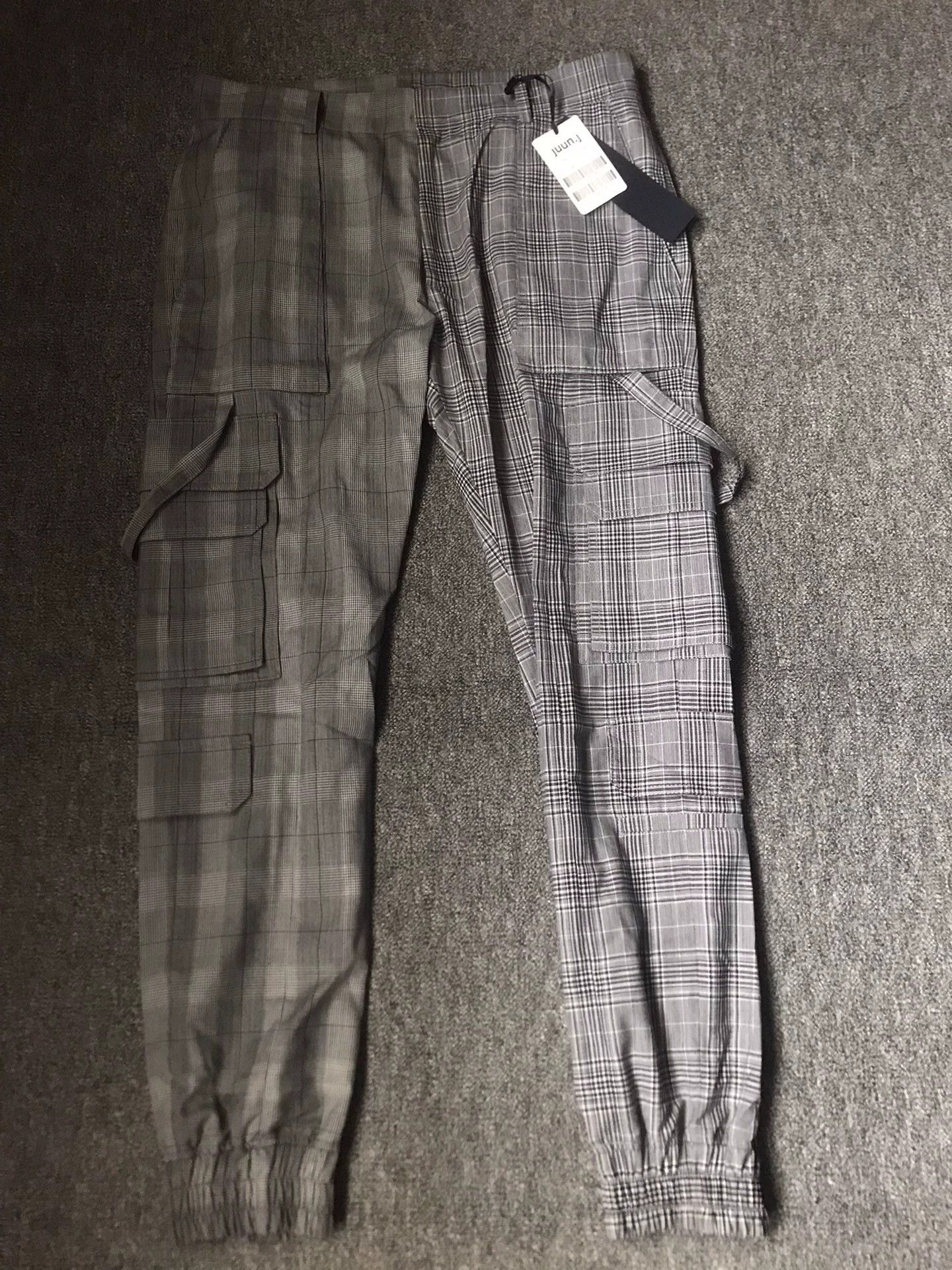 Juun.J Juun.J Wool Cuffed Asymmetric Check Side Tie 48 Size US 32 / EU 48 - 1 Thumbnail
