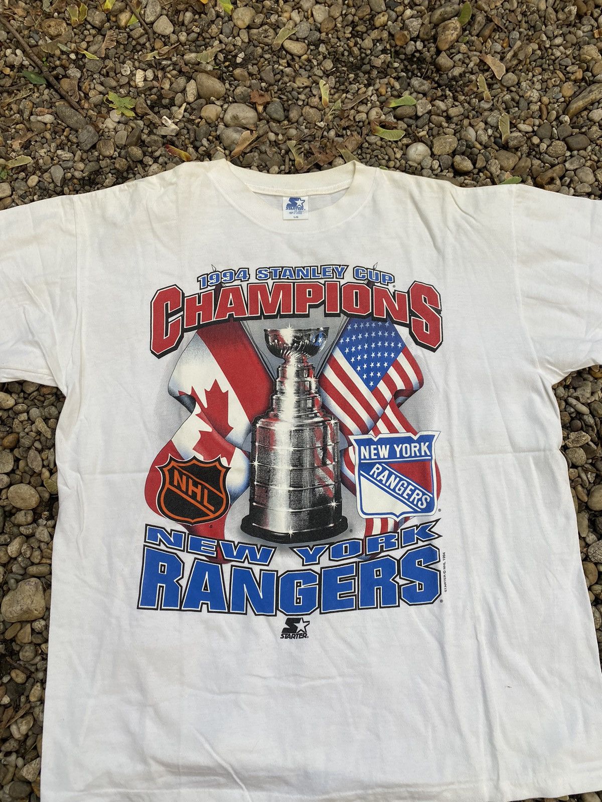 NHL × Starter × Vintage Vintage 1994 Stanley Cup New York Rangers NHL Tee Size US L / EU 52-54 / 3 - 2 Thumbnail