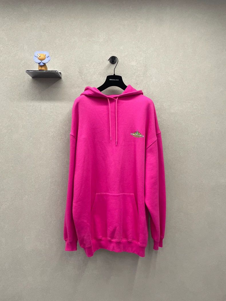 Balenciaga Balenciaga Pink Hooded Drawstring Sweatshirt Size S Size US S / EU 44-46 / 1 - 1 Thumbnail