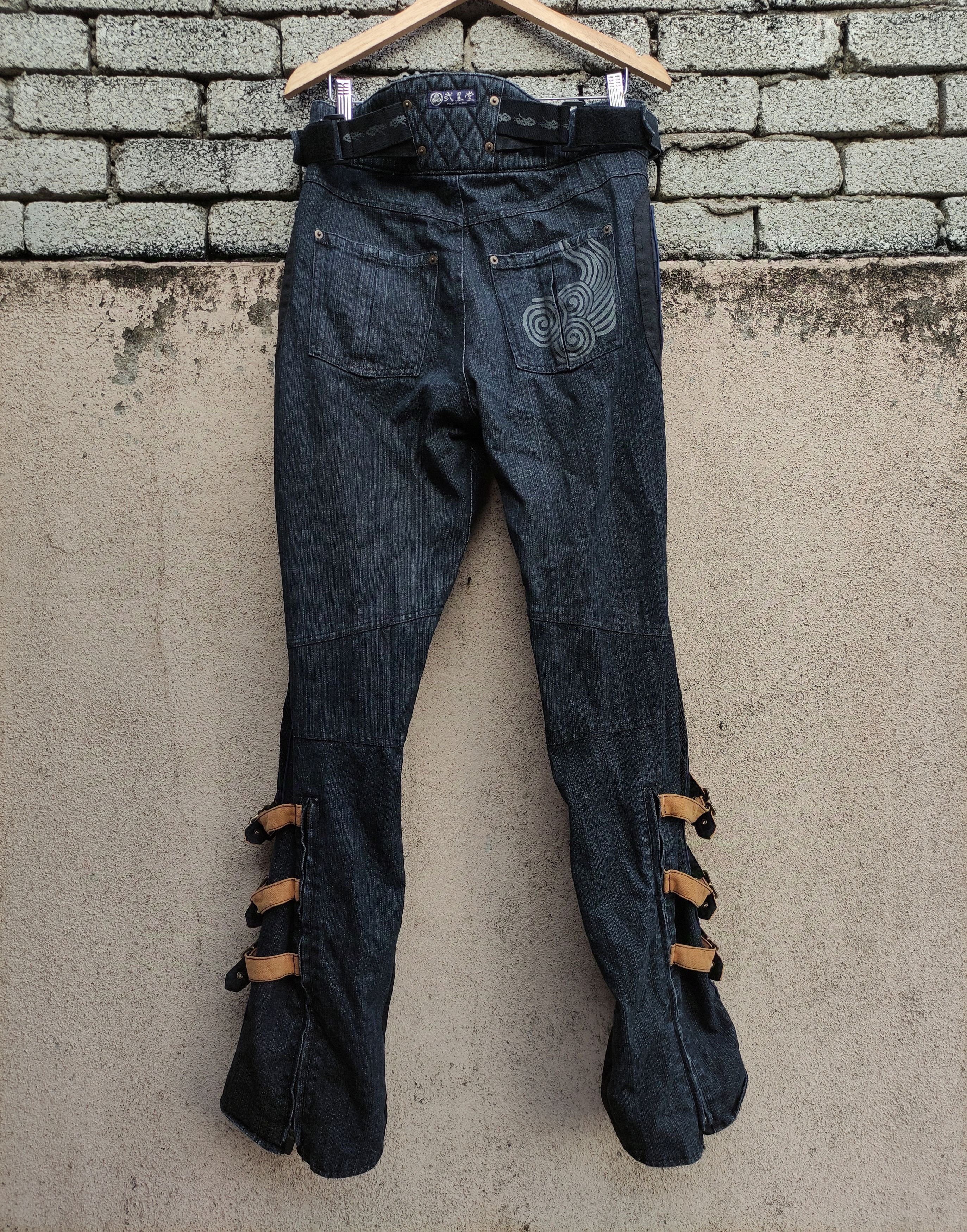 Japanese Brand JAPANESE TRADITION MOTORCYCLE RIDING DENIM PANTS RARE DESIGN Size US 33 - 4 Thumbnail