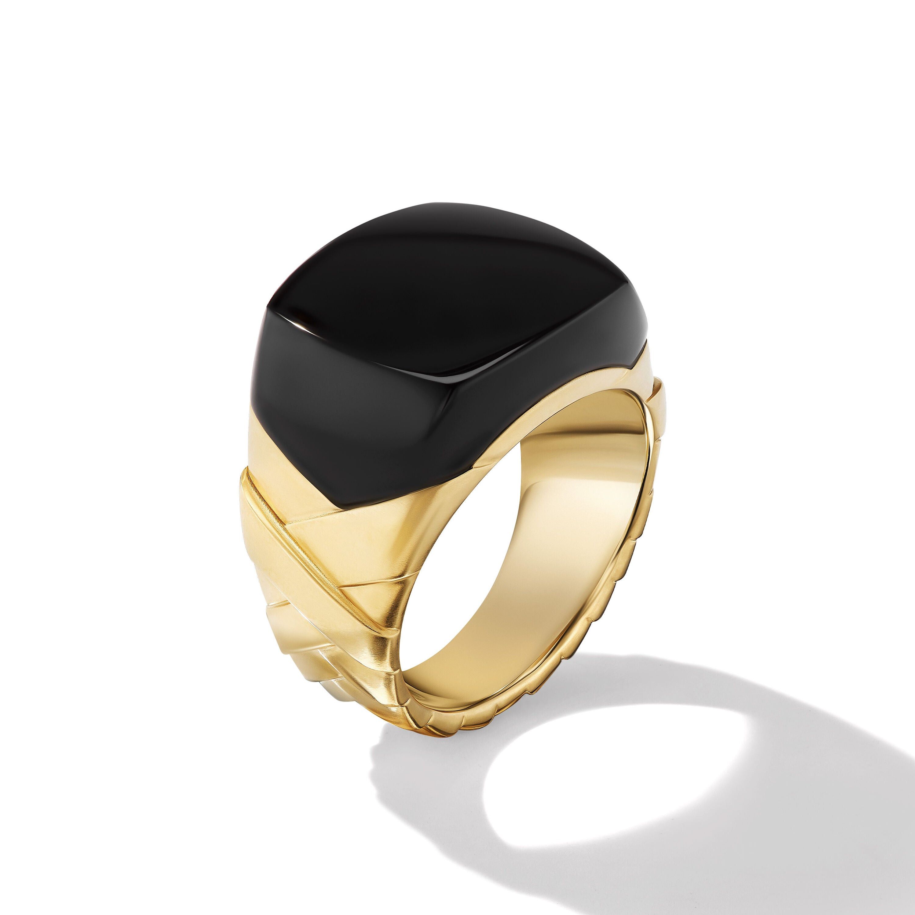 David Yurman o1w1db10526 R25841M/Size 6/Wrap Signet Ring in Gold/Black Size ONE SIZE - 3 Thumbnail