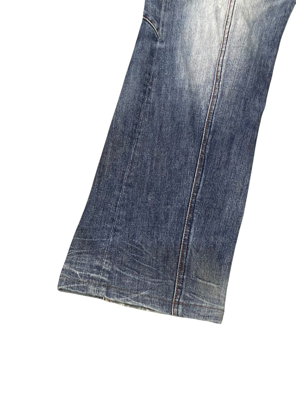 Japanese Brand Slim Slight Flare Jeans Nicole Club Distress Boot Cut 2🟦4 Size US 31 - 13 Thumbnail