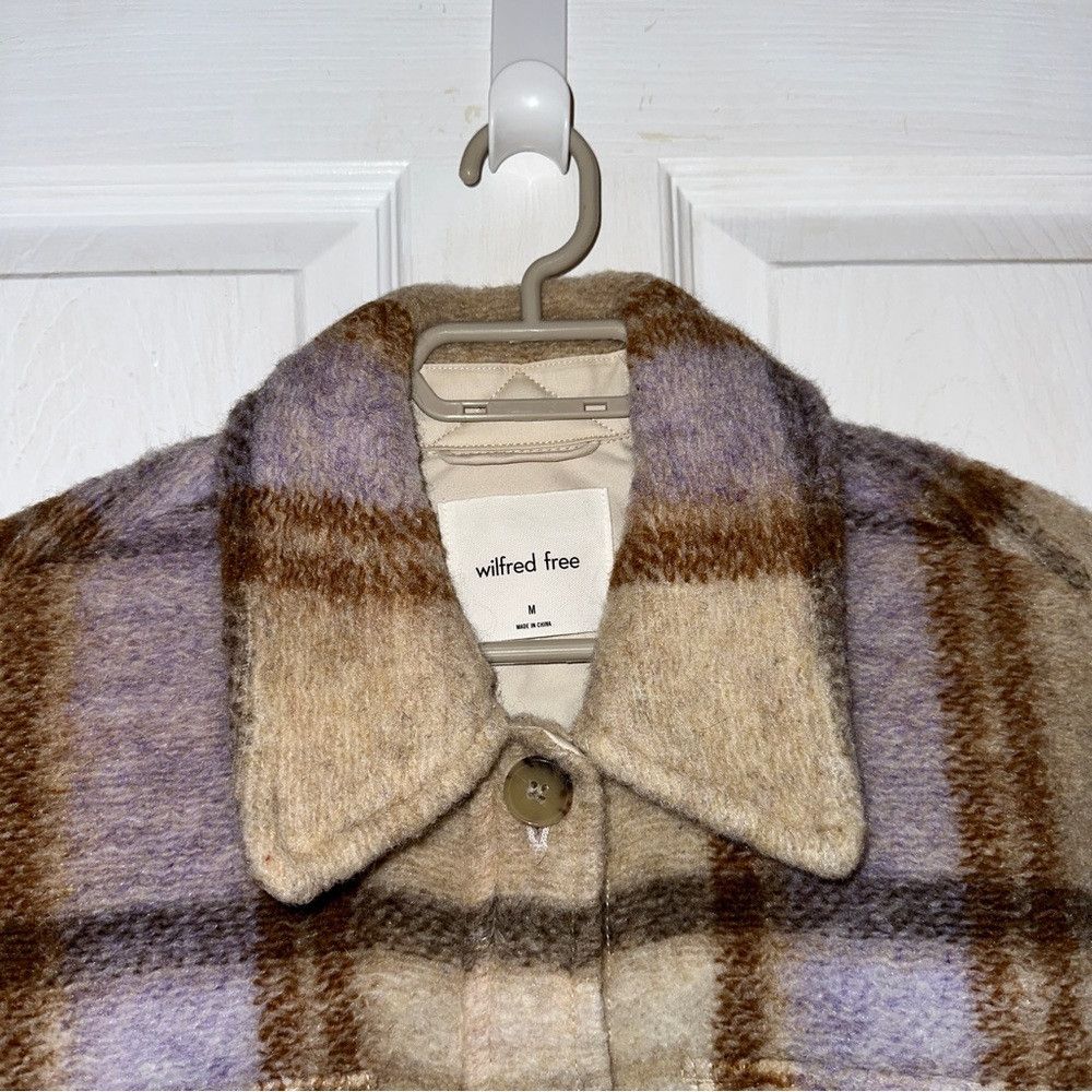 Aritzia NWT Wilfred Free Autumn Shirt Jacket Prairie Mdrs Merino Wo Size M / US 6-8 / IT 42-44 - 9 Thumbnail