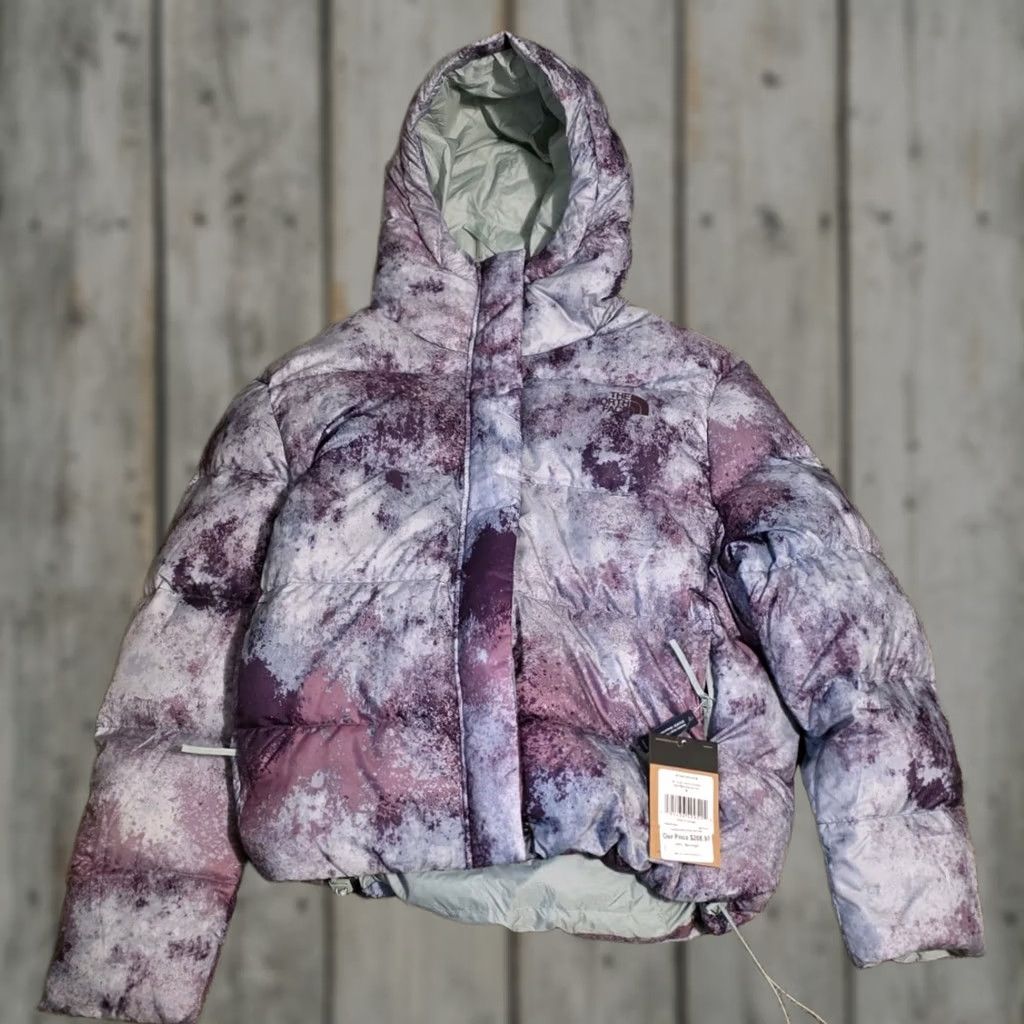 The North Face VINTAGE The North Face CSPK Printed Hooded 700 Down Puffer Insulated Jacket Women's Blueberry Wine Spray Print Winter Parka Mens Girls Size M / US 6-8 / IT 42-44 - 1 Thumbnail