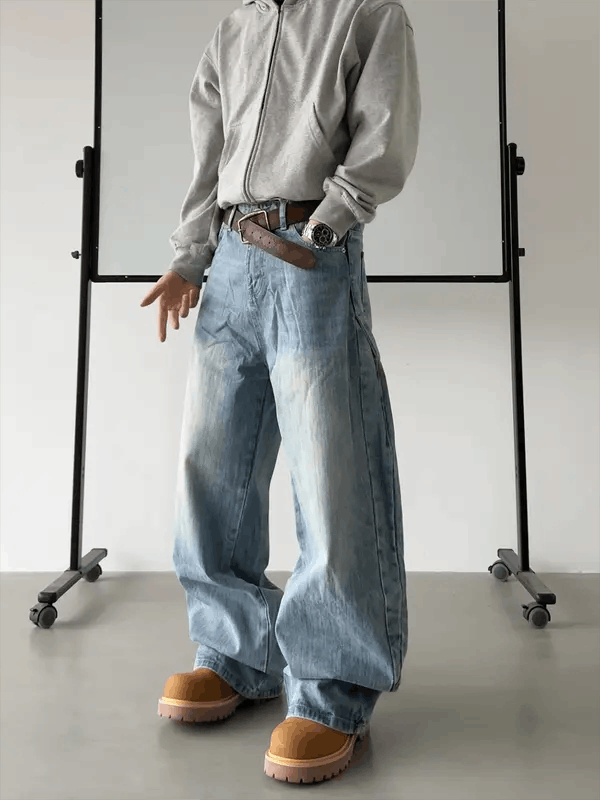 Jean Kuramochi x Mei Embroidered Wide Leg Baggy Jeans Size US 33 - 6 Thumbnail