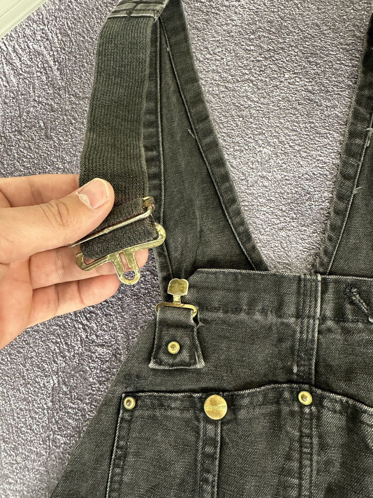 Carhartt Vintage 90s Carhartt Double Knee Black Work Overall Size US 40 / EU 56 - 9 Thumbnail