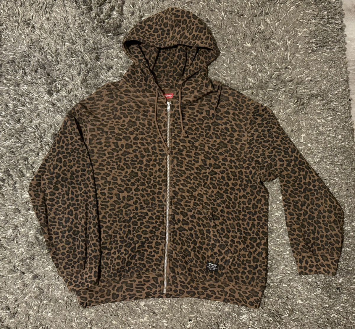 トップス Supreme Hooded Zip up Thermal Leopard Supreme Hooded Zip Up Thermal (SS25) - $138