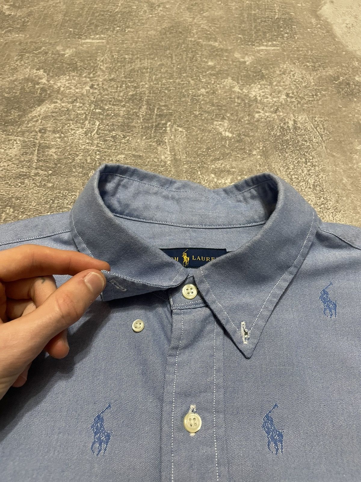 Polo Ralph Lauren Vintage Polo Ralph Lauren Monogram Pony Logo Shirt Button Up Size US XL / EU 56 / 4 - 8 Thumbnail
