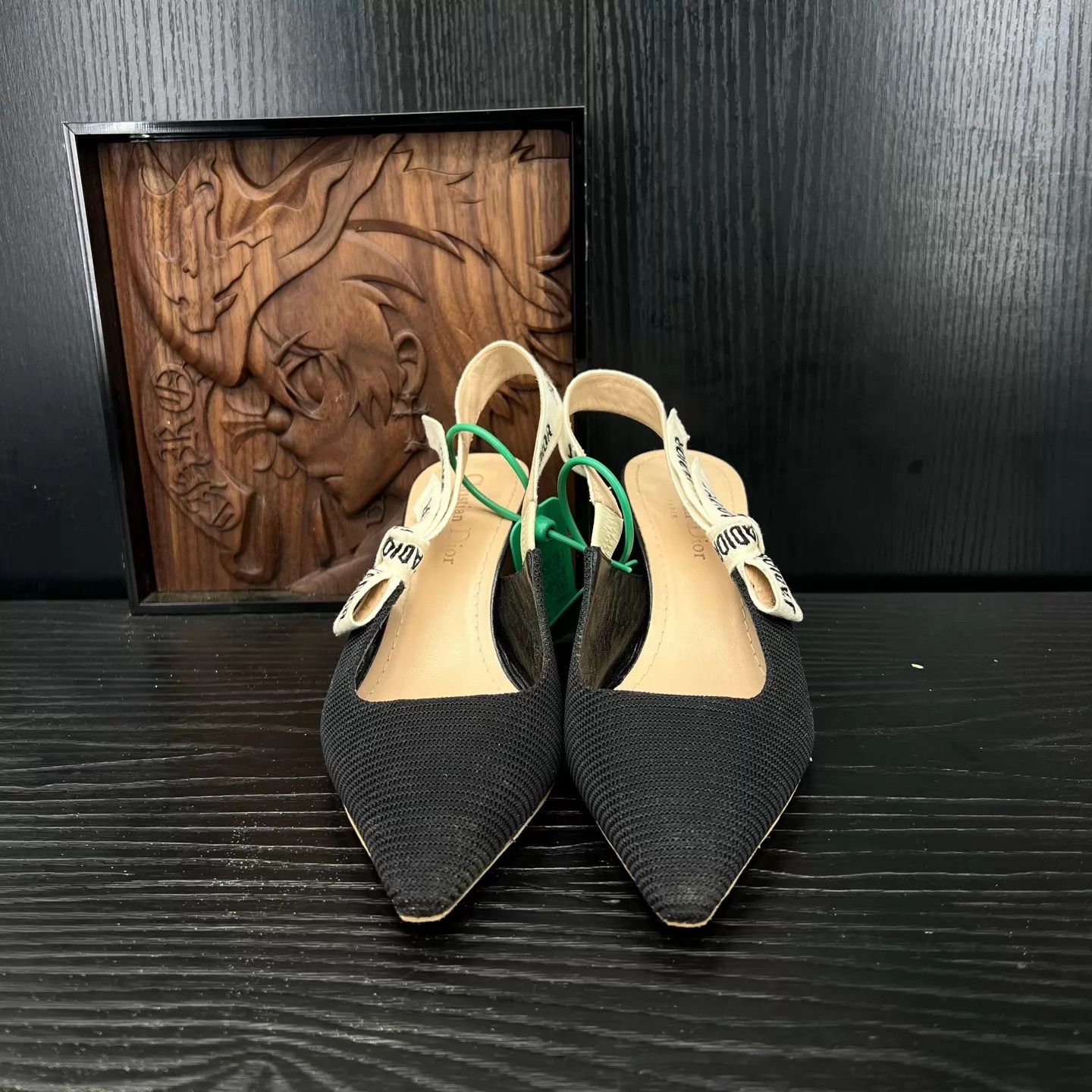 Dior DIOR J'Adior Women's Embroidered Black Heels Size 36.5 Size US 6 / IT 36 - 3 Thumbnail