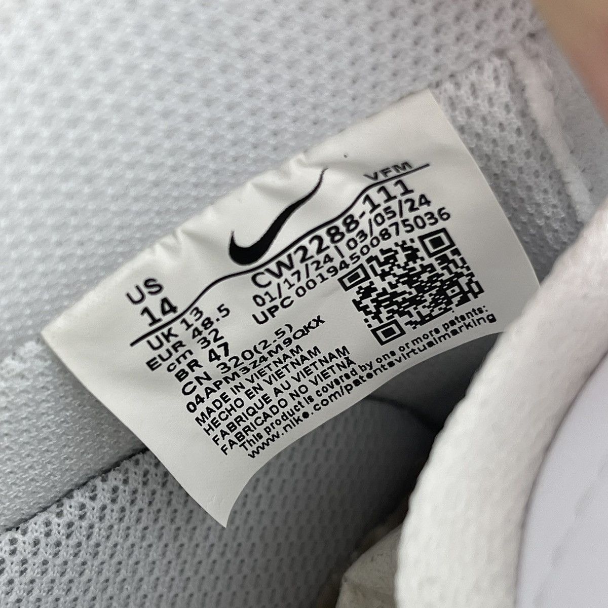 Nike NEW Nike Air Force 1 '07 Low Triple White x EYBL Peach Jam Size US 14 / EU 47 - 8 Thumbnail