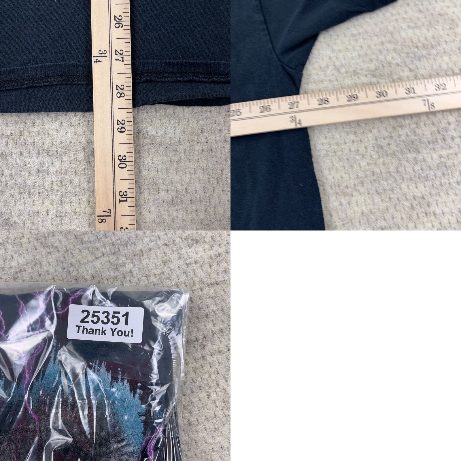 Gildan VINTAGE Gildan T-Shirt Men 3XL Black Nature Graphic Print Short Sleeve Crew Neck 80s Hipster Retro Skull Motorbike Wolf Thunder Lightning Y2K Size US XXL / EU 58 / 5 - 9 Thumbnail