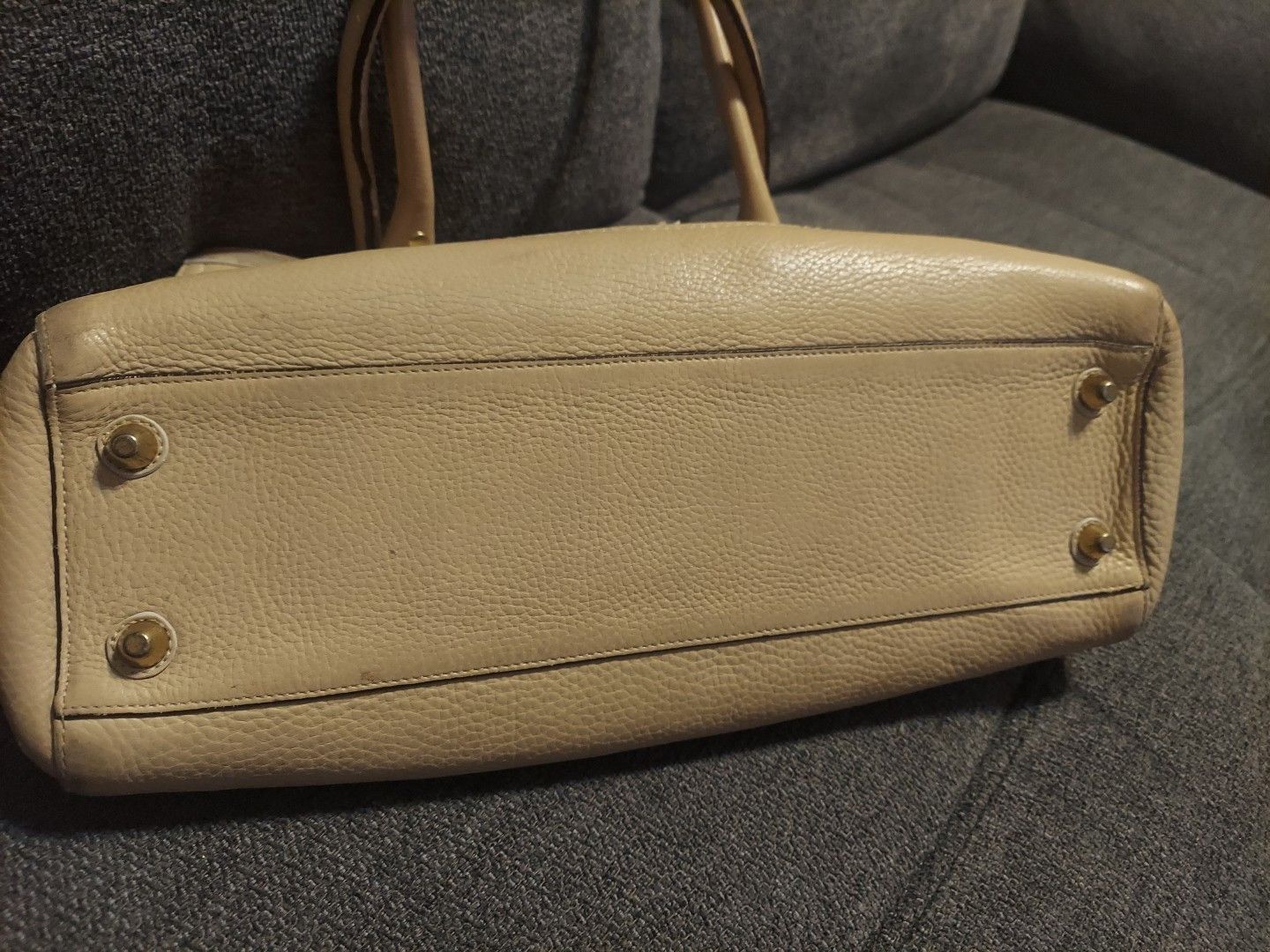 Coach COACH Tan Leather Satchel Double Strap Shoulder Bag No-L069 Size ONE SIZE - 4 Thumbnail