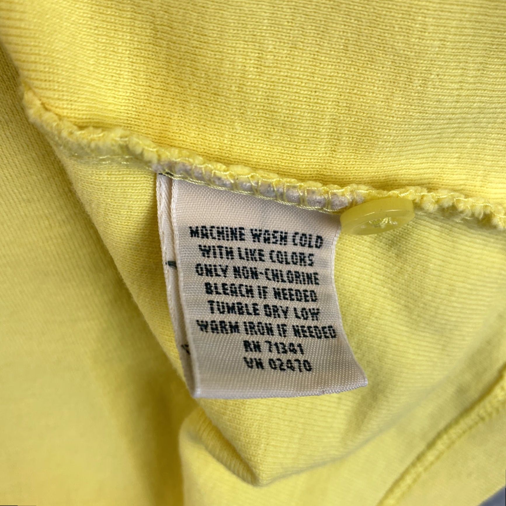 Vintage LL BEAN Women XS Yellow 100% Cotton Long Sleeve Button-Down Shirt Size L / US 10 / IT 46 - 3 Thumbnail