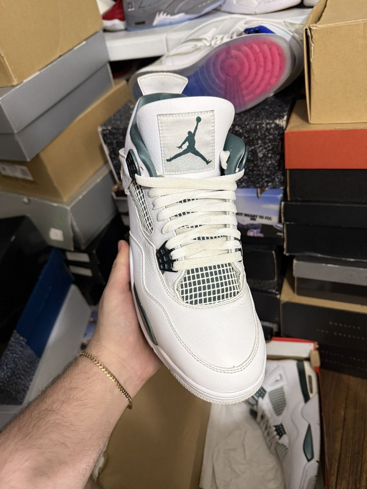 Jordan Brand Jordan retro 4 oxidized green sz 11 Size US 11 / EU 44 - 2 Thumbnail