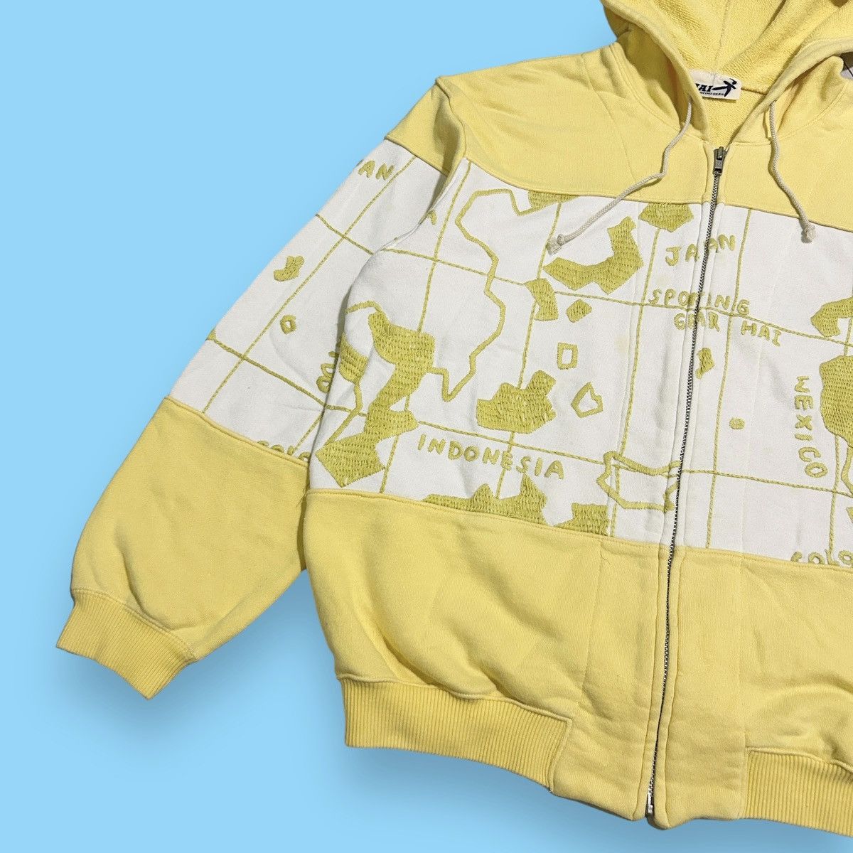 Hai Sporting Gear × Issey Miyake × Japanese Brand 1990s Hai Sporting Gear - Map Zipper Hoodie Size US L / EU 52-54 / 3 - 6 Thumbnail