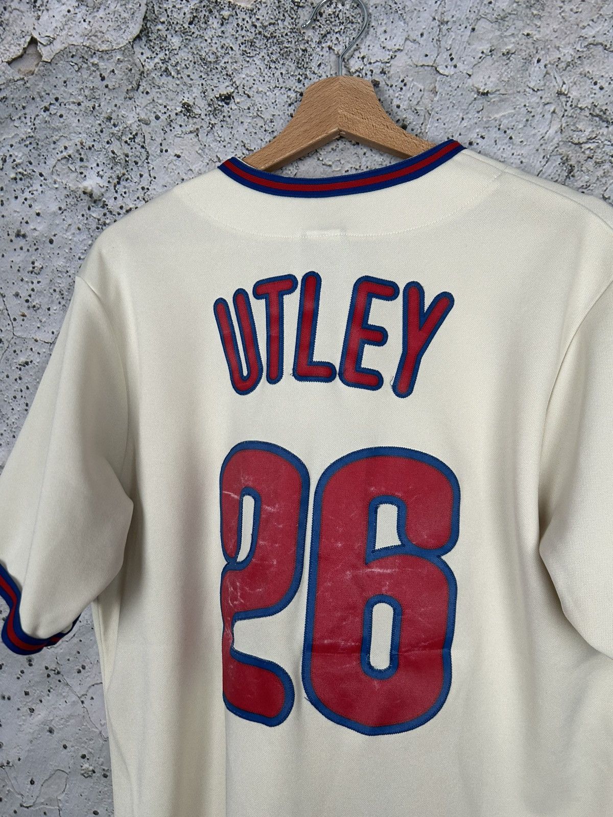 Majestic Vintage Philadelphia Phillies Utley MLB Baseball Jersey 90s Size US M / EU 48-50 / 2 - 5 Thumbnail