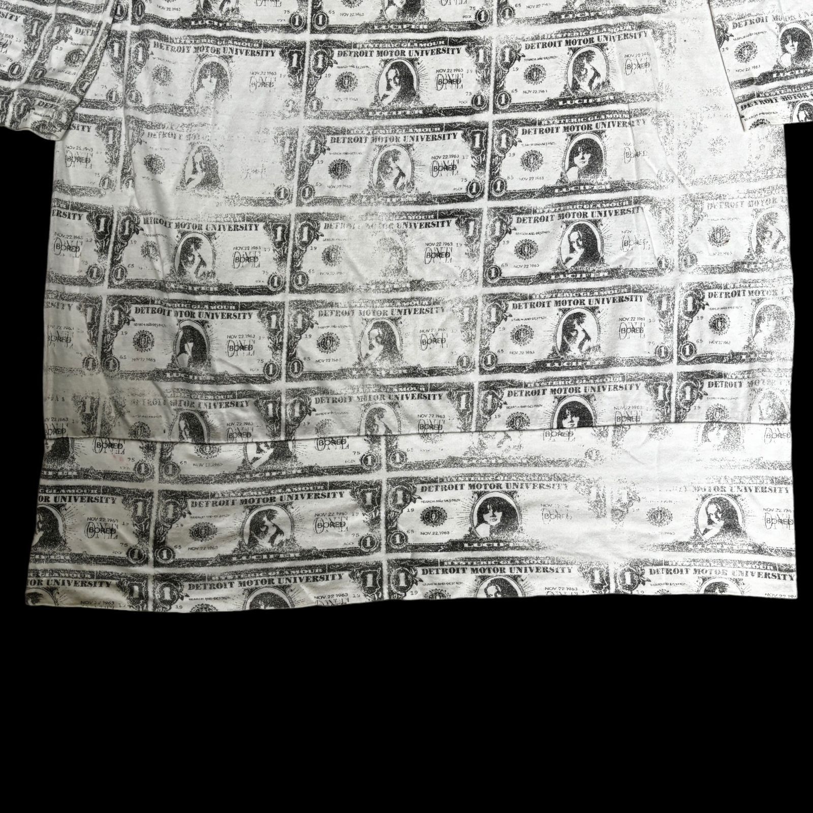 Hysteric Glamour × If Six Was Nine × Vintage Hysteric Glamour Detroit Motor University Lucifer Money Tees Size L / US 10 / IT 46 - 5 Thumbnail