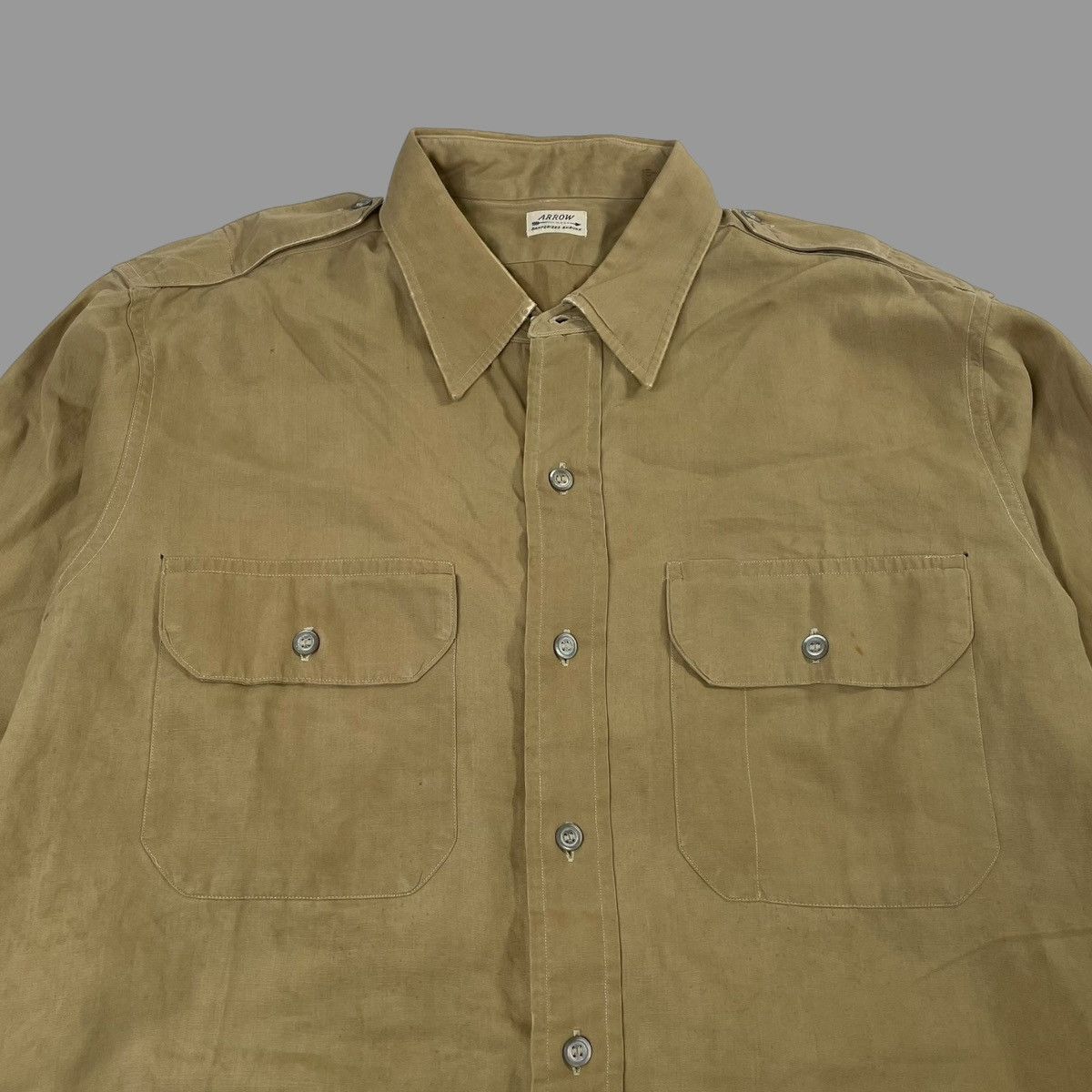 Vintage Vintage 1960s button up military shirt Size US L / EU 52-54 / 3 - 3 Thumbnail