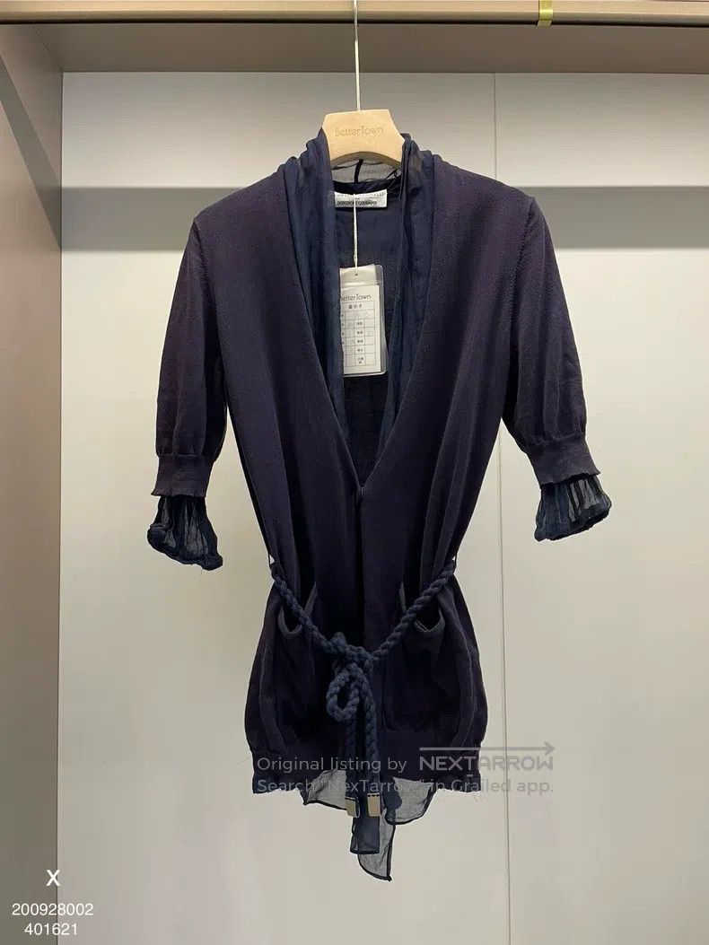 Brunello Cucinelli Brunello Cucinelli Navy blue silk blend waistcoat Size M / US 6-8 / IT 42-44 - 1 Thumbnail