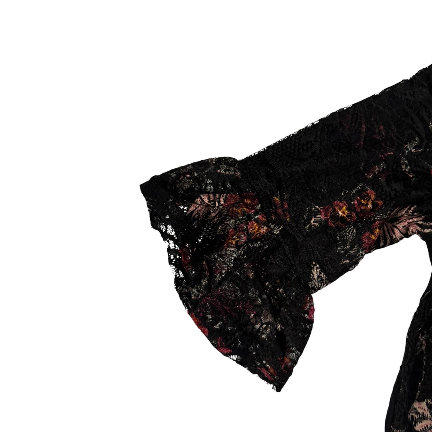 Other Unbranded Women’s Lacy Black Top w/Floral Pattern – Medium Size M / US 6-8 / IT 42-44 - 4 Thumbnail