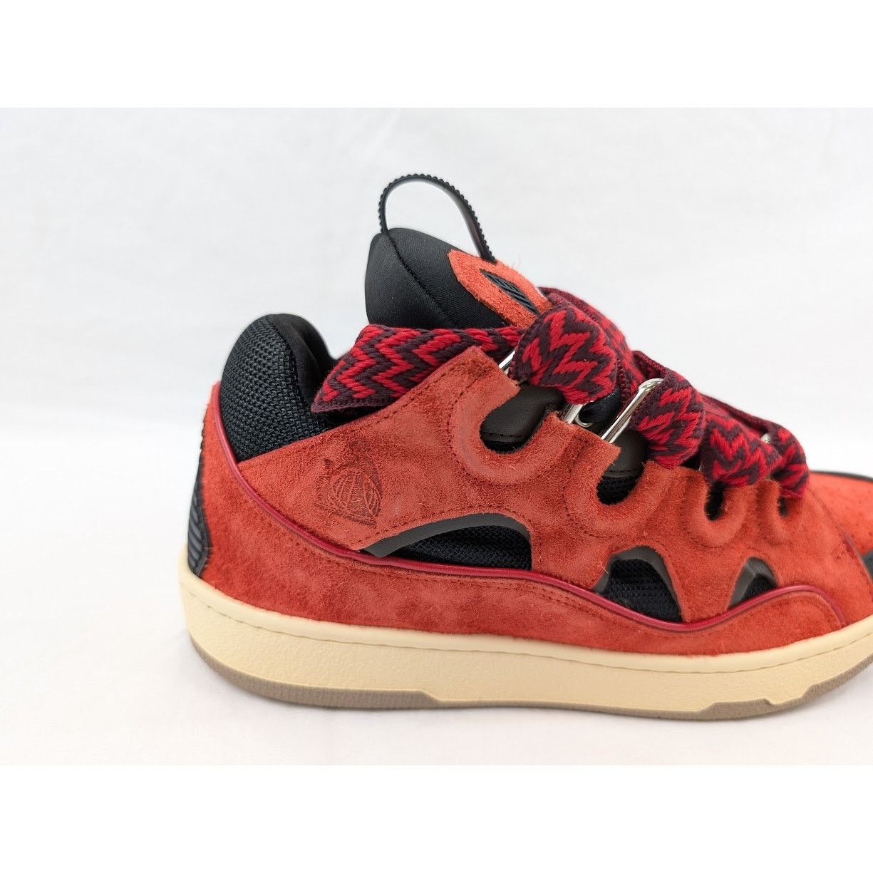Lanvin o1rshd1 Curb Sneakers in Poppy Red/Black Size US 11 / EU 44 - 4 Thumbnail