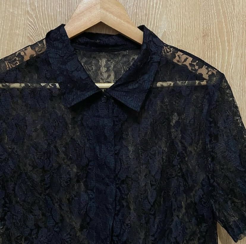Handmade Vtg Lace Shirt Size M / US 6-8 / IT 42-44 - 1 Thumbnail